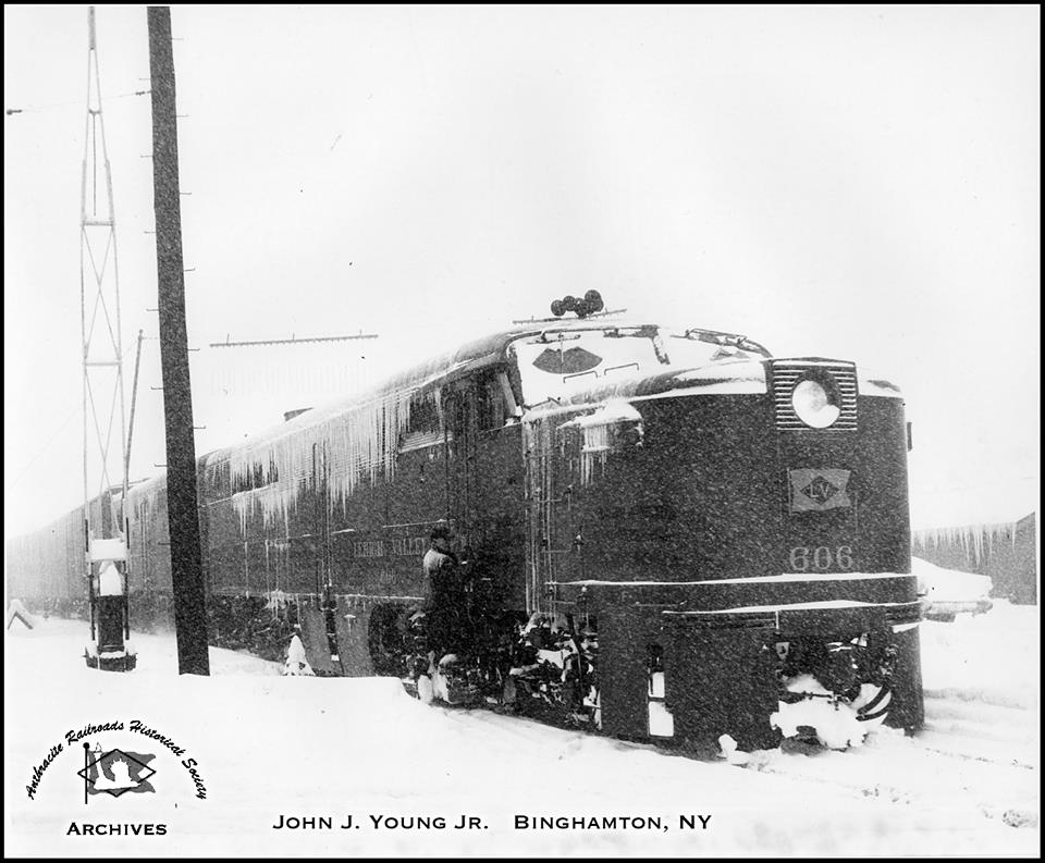Lehigh Valley ALCO PA1 606 at Binghamton, NY - ARHS Digital Archive