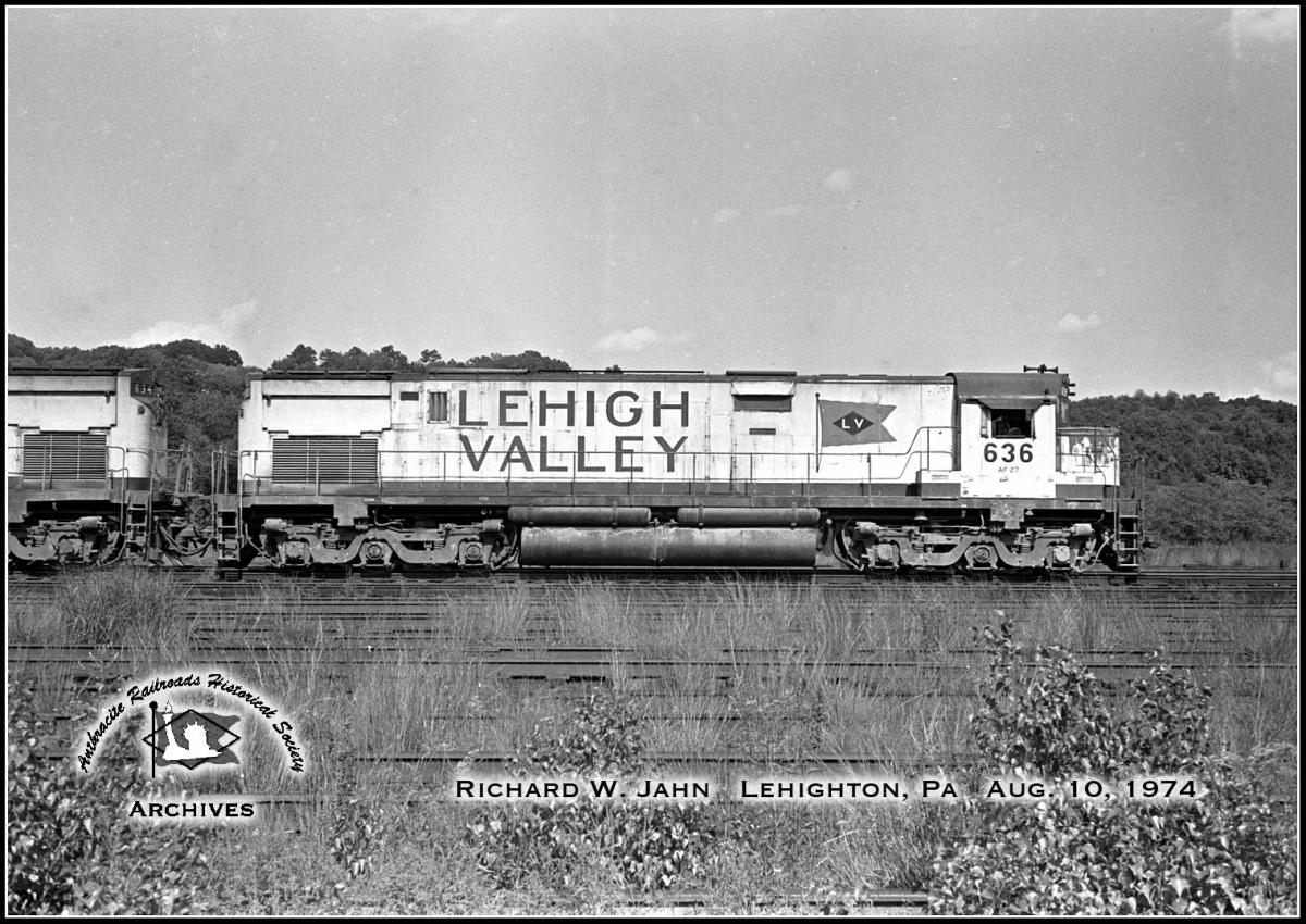 Lehigh Valley ALCO C628 636 at Lehighton, PA - ARHS Digital Archive