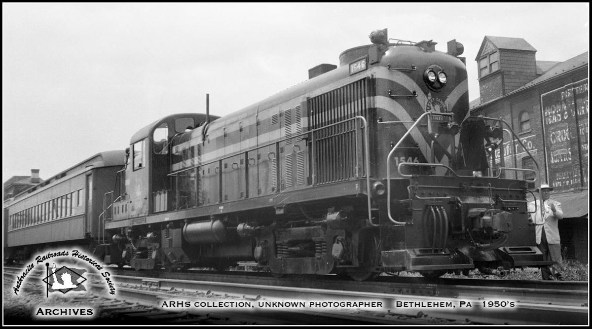 Central Railroad of New Jersey ALCO RS3 1546 at Bethlehem, PA - ARHS Digital Archive