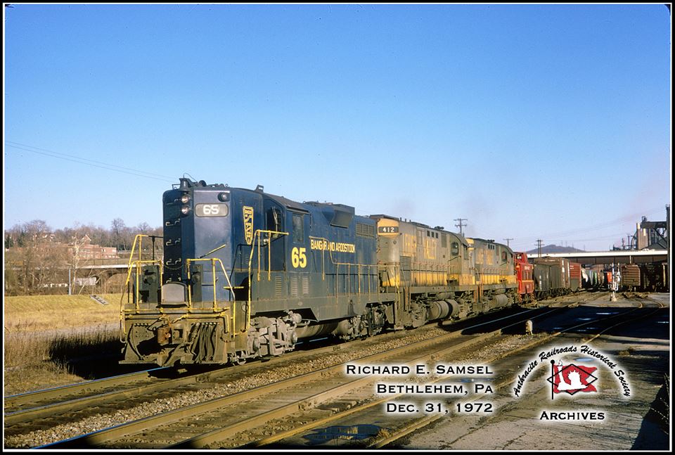 Bangor and Aroostook EMD GP7 65 at Bethlehem, PA - ARHS Digital Archive