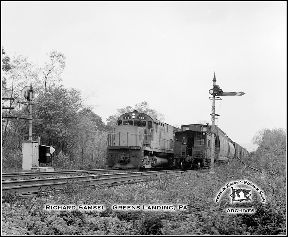 Lehigh Valley ALCO C420 414 at Athens, PA - ARHS Digital Archive