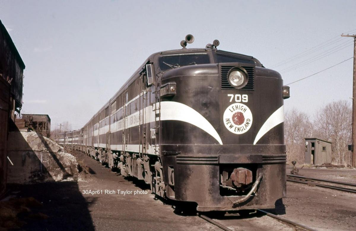 Lehigh and New England ALCO FA1 709 at Pen Argyl, PA - ARHS Digital Archive