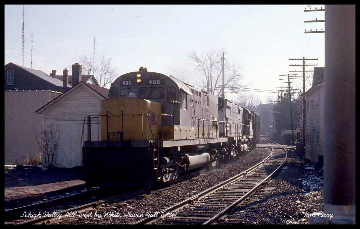Lehigh Valley ALCO C420 408 at White Haven, PA - ARHS Digital Archive