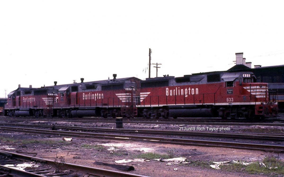 Chicago, Burlington and Quincy EMD GP40 633 at Secaucus, NJ - ARHS Digital Archive