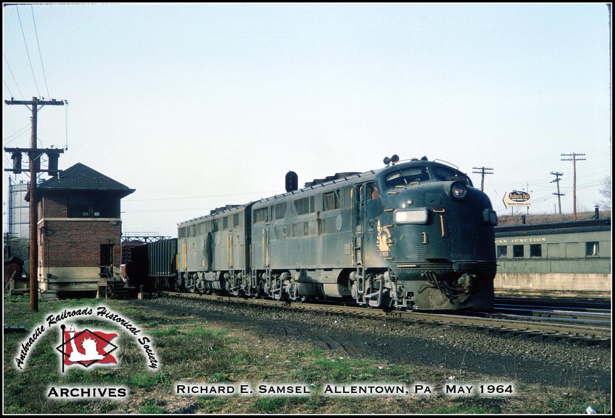 Central Railroad of New Jersey EMD F3A 50 at Allentown, PA - ARHS Digital Archive