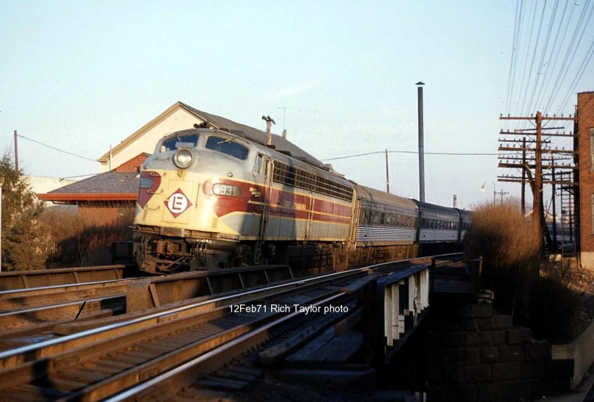 Erie Lackawanna EMD E8A 831 at Garfield, NJ - ARHS Digital Archive
