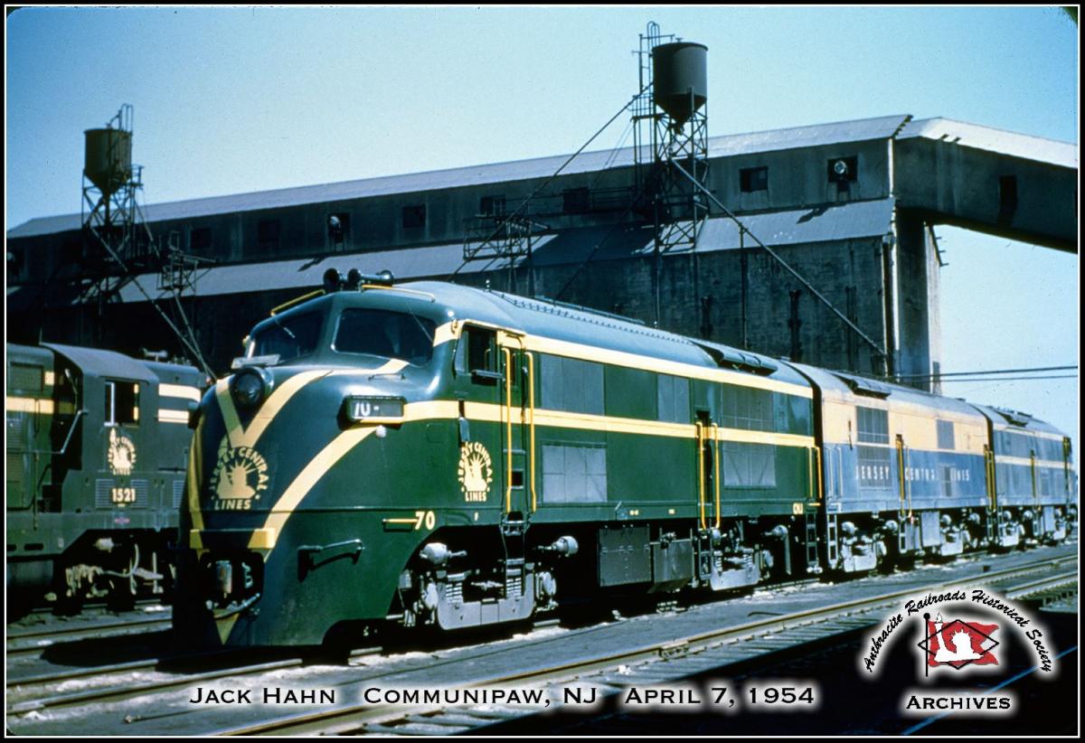 Central Railroad of New Jersey BLW DR 4-4-1500 70 at Jersey City, NJ - ARHS Digital Archive