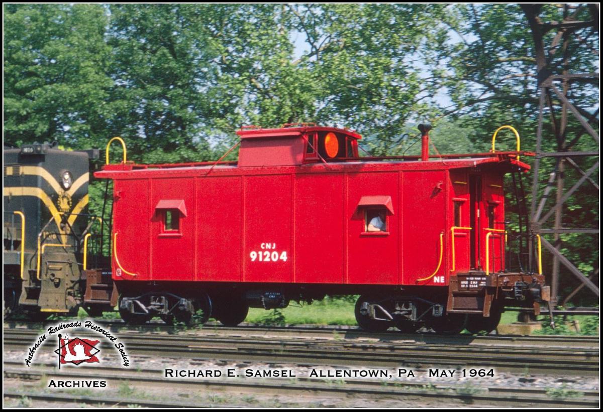 Central Railroad of New Jersey Caboose 91204 at Allentown, PA - ARHS Digital Archive