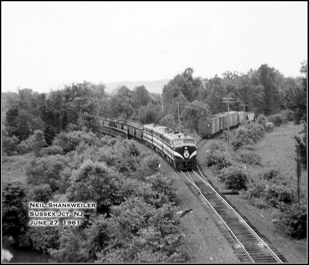 Lehigh and New England ALCO FA1  at Sussex, NJ - ARHS Digital Archive
