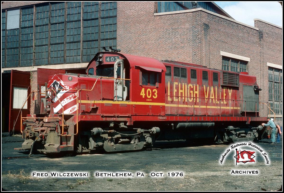 Lehigh Valley ALCO RS11 403 at Bethlehem, PA - ARHS Digital Archive