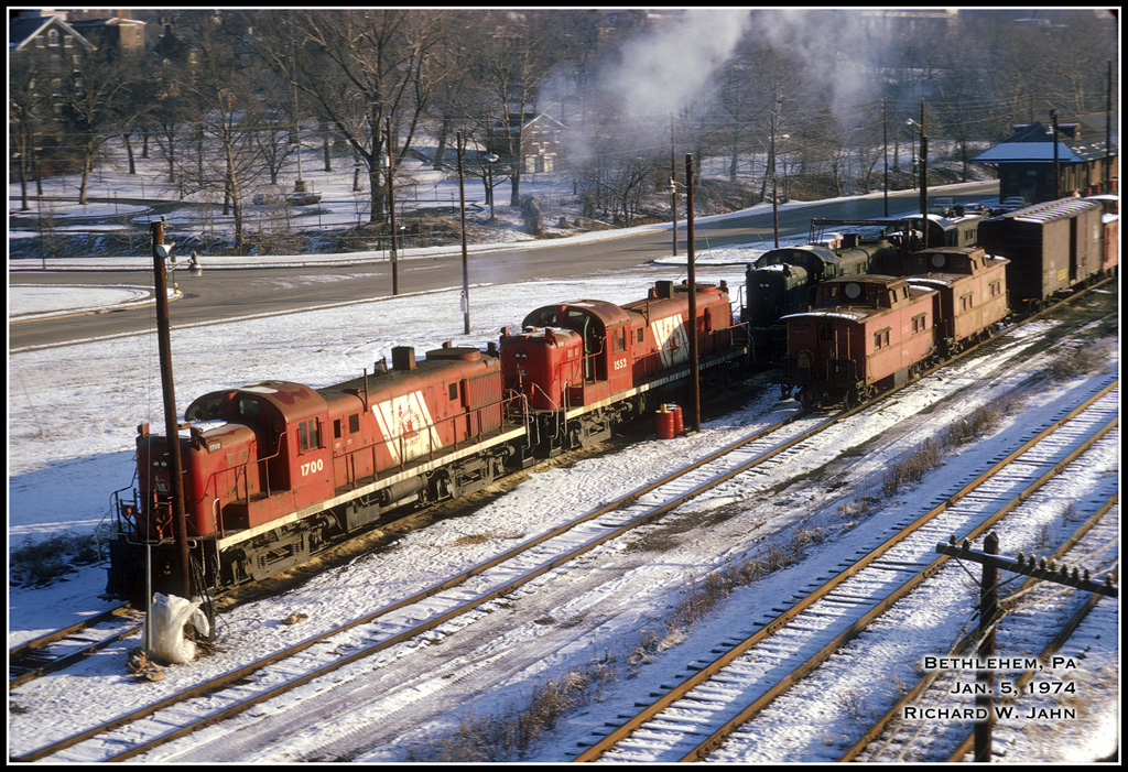 Central Railroad of New Jersey ALCO RS3 1700 at Bethlehem, PA - ARHS Digital Archive