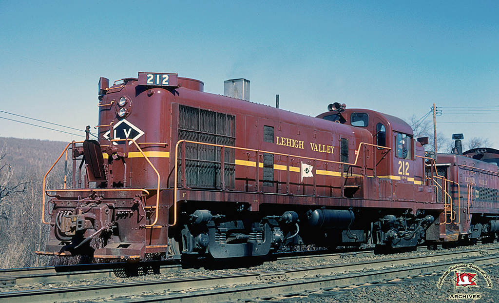 Lehigh Valley ALCO RS2 212 at Coxton, PA - ARHS Digital Archive