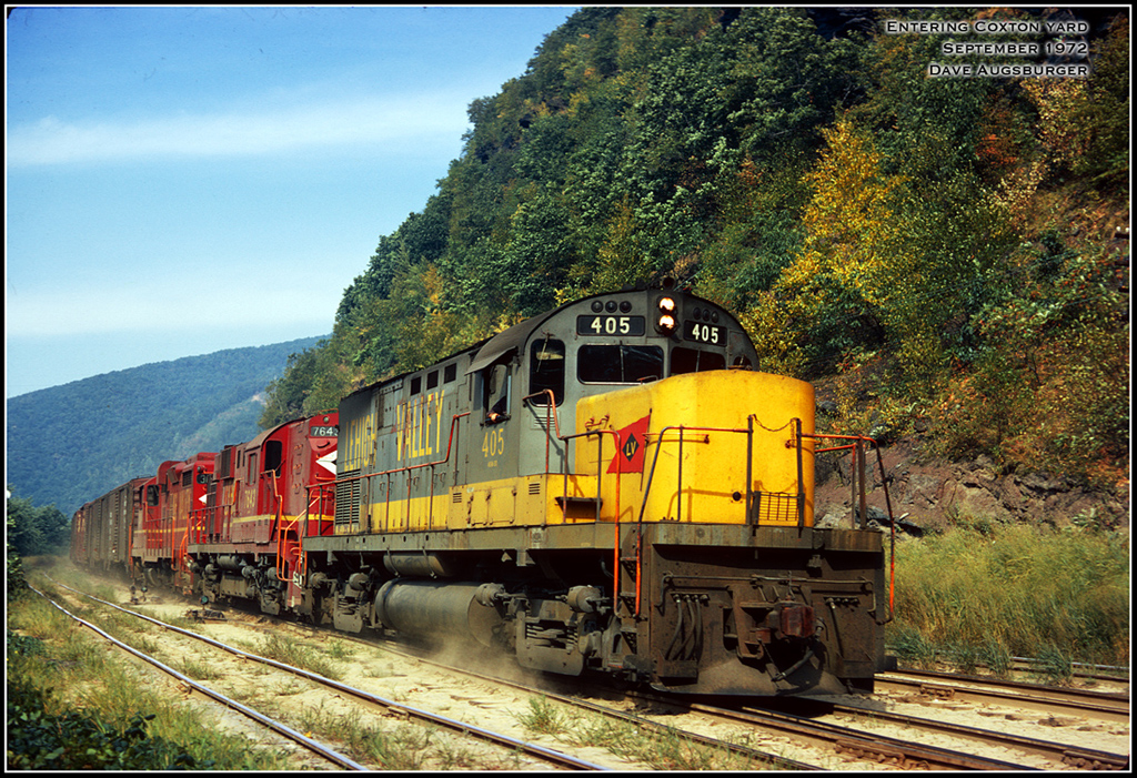 Lehigh Valley ALCO C420 405 at Coxton, PA - ARHS Digital Archive