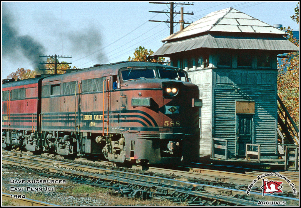 Lehigh Valley ALCO FA2 588 at Allentown, PA - ARHS Digital Archive