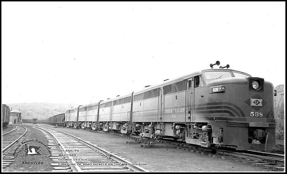 Lehigh Valley ALCO FA1 538 at Delano, PA - ARHS Digital Archive